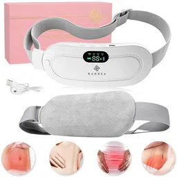 feshinnest Belly Warmer Heating Pad with 4 Heat Levels 4 Vibration Modes, image 1