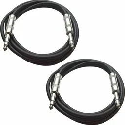 mortas (2pcs) 6.35mm Mono Jack Male To 6.35 mm Male Straight TRS Patch Cable-picture-19
