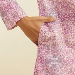 diwas by manyavar Men Printed Viscose Rayon Straight Kurta image 3