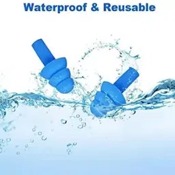 silicon earplugs Multicolor 5 Pair for swimming ,bathing, meditation, studying, watersports, Ear Plug image 3