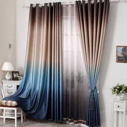 pjdecor 214 cm (7 ft) Polyester, Silk Room Darkening Door Curtain (Pack Of 2)-picture-17