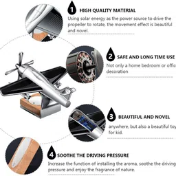 lovmoto Car Air Freshener Car Fragrance Diffuser Creative Solar Helicopter Perfume 457 Air Purifier image 2