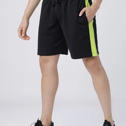 highlander Solid Men Black Basic Shorts image 3
