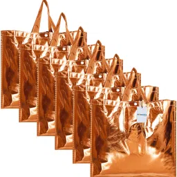 homestic Non Woven Reusable Vegetable Grocery Bag|Large Size|Pack of 6|Copper Pack of 6 Grocery Bags-picture-19