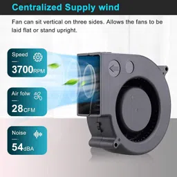 enormity 12V Blower Fan with High Airflow, Variable Speed Controller 110V/220V AC Plug Forward Curved Air Blower image 3