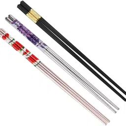 hichaki traders Chewing, Eating, Training, Decorative Stainless Steel, Plastic Korean, Chinese, Japanese, Vietnamese Chopstick-picture-33