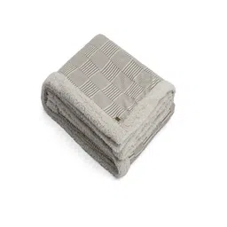 pluchi Grey Cotton Solid 250 Gsm Single Bed Blanket image 3