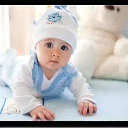 aartkala Baby boy wall panting Photo frame Canvas 12 inch x 18 inch Painting image 1