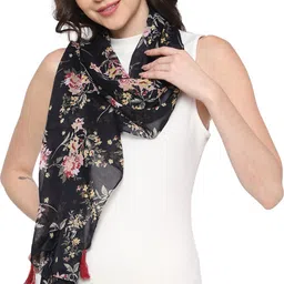 stolevilla Printed Chiffon Women Multicolor Scarf, Stole, Fancy Scarf image 4