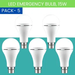 yaroh 15W Rechargeable Inverter LED Bulb with Upto 4H.Power Cut Lighting Pack of_5H351 4 hrs Bulb Emergency Light-picture-15
