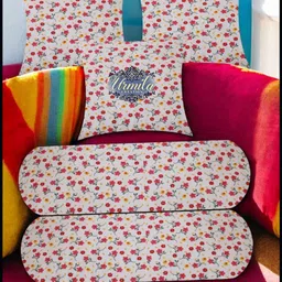 urmila creation Microfibre Bolster Pack of 5 Floral 2 Bolster 3 Cushion-picture-37