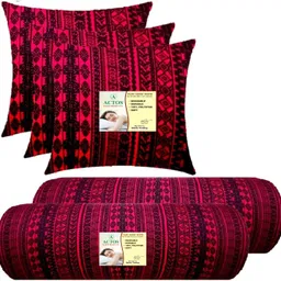 actos 3 Cushion And 2 Microfibre Geometric Bolster Pack of 5-picture-37