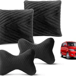 mockhe Black Velvet Car Pillow Cushion for Chevrolet-picture-20