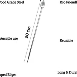 shakya Premium Steel Paddu Appam Paniyarakkal Turner Stick Skewer Kitchen Tool – Multipurpose 20 cm Utility Beaker Tong image 4