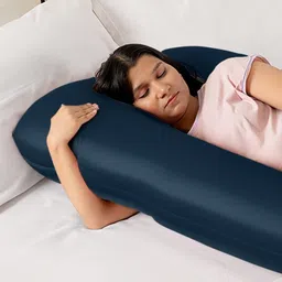 villagers LUXURY Microfibre Solid Pregnancy Pillow Pack of 1 image 2
