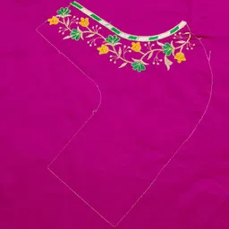 vivida enterprise Unstitched Pure Silk Blouse Material Embroidered image 4