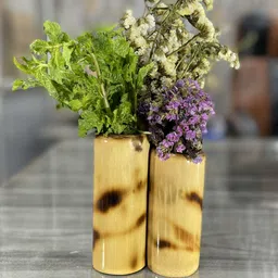 amroha enterprises Bamboo 3 PieceShow Bamboo Flower Basket-picture-26