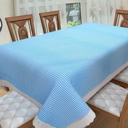dakshya industries Checkered 6 Seater Table Cover-picture-28
