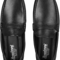 Paragon Men's Black Formal Loafer Shoes | Cushioned Sole & Sturdy Construction Loafers For Men image 2
