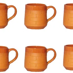 suninow Pack of 6 Terracotta Ecofriendly and reusable Terracotta cup set-picture-22