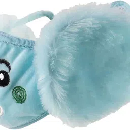 mopslik Pack Of 2 Warm Winter Boys and Girls Earmuff With Face Mask - Blue and Pink Ear Muff image 2