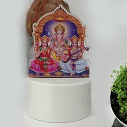 printerfy GANESH LAXMI Acrylic 3D Illusion warm light | Changing LED Plug and Play Night Lamp image 2