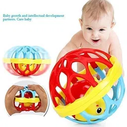 charvi toys Soft Plastic Baby Grasping Bell Ball Rattle Rattle image 3