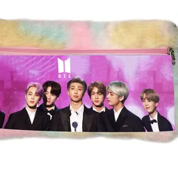 saieesh BTS Design Art Polyester Pencil Box image 1