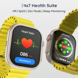 Pebble Crest 2.02"Infinite Display,Rugged Design,BT Calling,Rotating Crown,Health Suite Smartwatch image 5