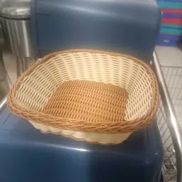 mabtech Polyresin Square Shape Round Wicker Storage Basket image 2