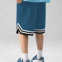 lothric Color Block Men Blue Gym Shorts image 2