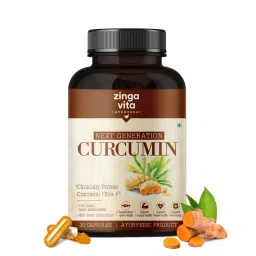 Zingavita Ayurveda Bioavailable Curcumin Capsules | With Clinically Proven Curcuwin Ultra+™ | Higher Absorption | Supports Joint Health, Muscle Strength & Immune Function | 30 Veg Capsules-image-64