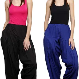 end fashion Cotton Solid Patiala image 1