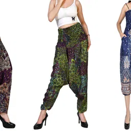 fusfus Printed Rayon, Cotton Women Harem Pants-picture-13