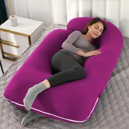 crafty fox Microfibre, Polyester Fibre Solid Pregnancy Pillow Pack of 1-picture-14