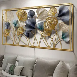 decorativs Iron Leaf Bunch Metal Wall Art image 4