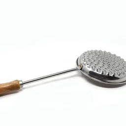 ossoberry Stainless steel boondi jhara with wooden handle Strainer image 2