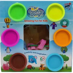 funblast Colorful Clay for Kids – Creative Activity Clay, Art and Craft Clay & Dough Kit for Children (6 Pcs Clay & Mould) image 4