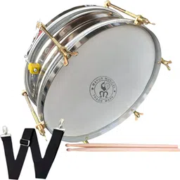 Side Drum Set 12 Inch with Sticks and Belt | Perfect for Music Events & Band Acoustic 1 Drum Kit Set-image-93