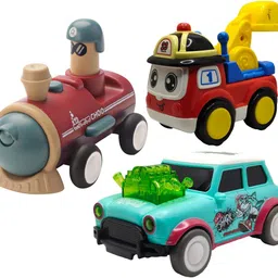 vaniha Unbreakable Four-Wheel Drive Friction Powered Diecast Toy Set-M42-picture-35