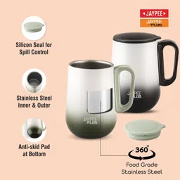 jaypee plus Volvo Airtight Stainless Steel Coffee, Tea and Milk Set for Gift Multi Use Stainless Steel Coffee Mug image 3