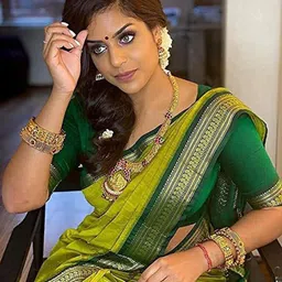 prihal art Unstitched Cotton Silk Blend Blouse Material Self Design-picture-15