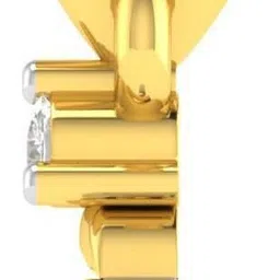 avsar GANESHA Shape God Pendant 14kt Cubic Zirconia Yellow Gold Pendant image 4