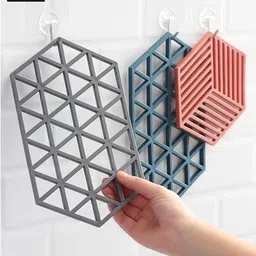 tomatus 4 Pcs Silicone Trivet Mat for Kitchen Heat Resistant.(Random Pattern Color) Polyvinyl Chloride Trivet image 4