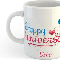 Happy Anniversary Usha Name Ceramic Coffee Mug-image-25