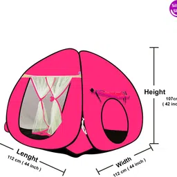 silver shine Foldable delightful patterns Popup Kids Play Tent House for Multi Purpose image 3