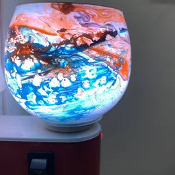 peepalcomm New A4 Trendy Design Electric Kapurdani Burner Lamp Air Freshner With 1 15ml Aroma Oil, Diffuser Set image 5