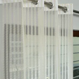 galaxy drape 213 cm (7 ft) Door Net Transparent Curtain (Pack Of 2) image 1