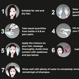 morbee Fruit Vinegar Hair Dye Color for Both Men, Women, Natural & Ammonia Free Color , BLACK image 3