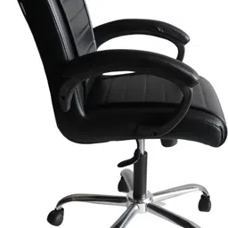 goyal steel & furniture industries Revolving Chair for Home Office Comfortable Cushion seat back Chair with wheel Leatherette Office Conference Chair image 2